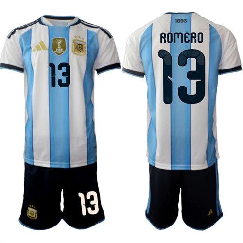 Argentina #13 ROMERO Jersey National Team x World Cup 2026 Home White On Field Soccer by Soccer Jersey