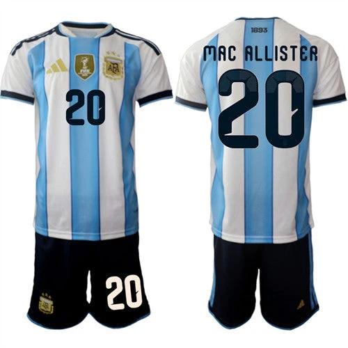 Argentina #20 MAC ALLISTER Jersey National Team x World Cup 2026 Home White On Field Soccer by Soccer Jersey