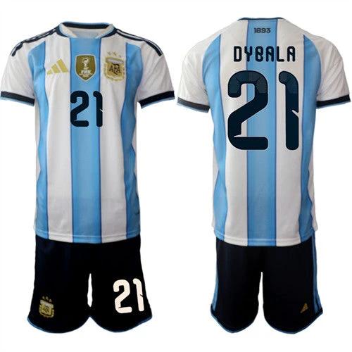 Argentina #21 DYBALA Jersey National Team x World Cup 2026 Home White On Field Soccer by Soccer Jersey
