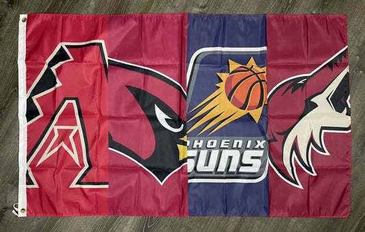 Arizona Cardinals Phoenix Suns Coyotes Diamondbacks Flag 3x5 ft Sports Banner by flagsjustdoit