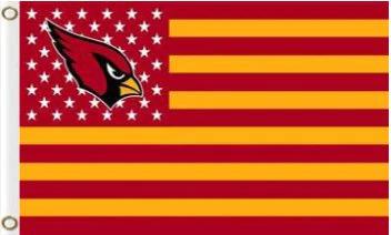 Arizona Cardinals Star & Strips Flag 3X5 Ft Polyester Banner USA 90x150cm by flagsjustdoit