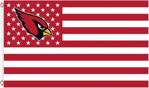 Arizona Cardinals Star & Strips US Flag 3X5 Ft Polyester Banner USA 90x150cm by flagsjustdoit