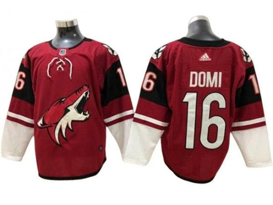 Arizona Coyotes #16 Max Domi Red Home Jersey by Hockey David