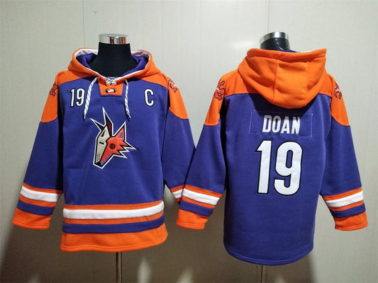 Arizona Coyotes #19 Shane Doan Pullover Hoodie Orange by Hoodie Pullover