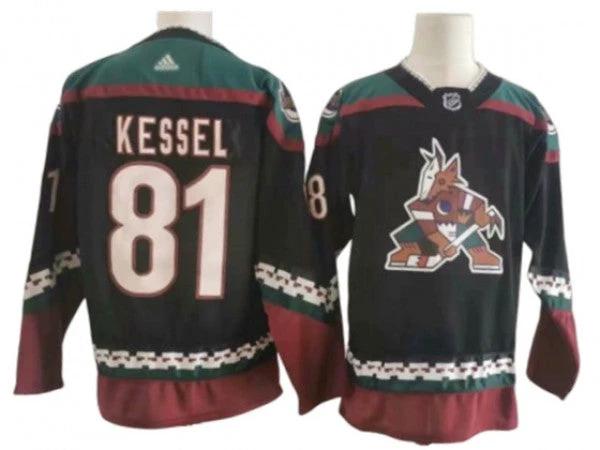 Arizona Coyotes #81 Phil Kessel Black Alternate Jersey by Hockey David