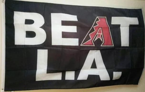 Arizona Diamondbacks Beat L.a flag 3X5Ft Banner USA Polyester with Brass Grommets by flagsjustdoit