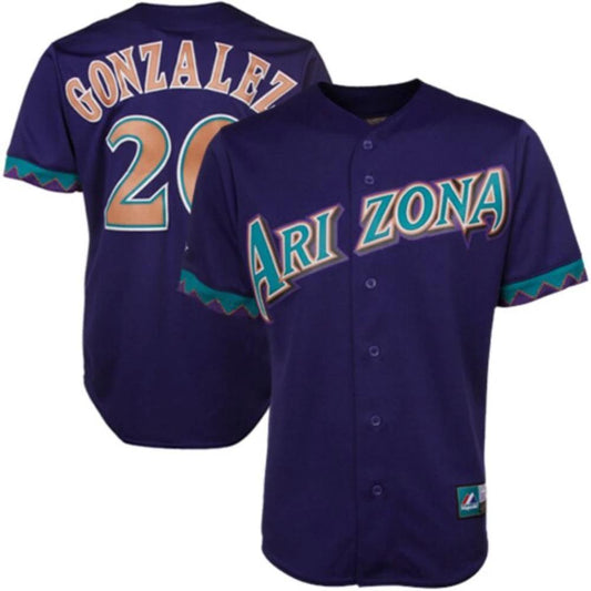 Arizona Diamondbacks Luis Gonzalez Purple Throwback Jersey by My Store