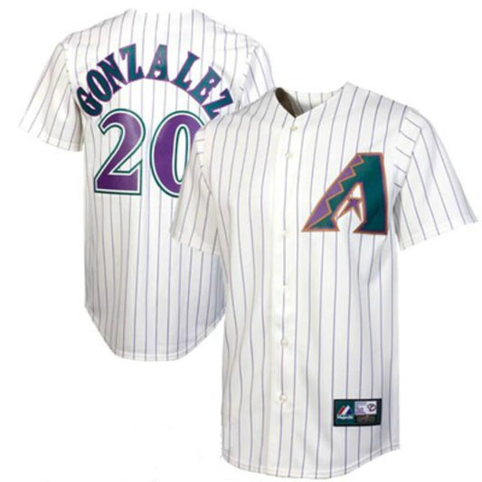 Arizona Diamondbacks Luis Gonzalez White Throwback Jersey by My Store
