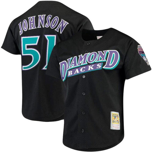 Arizona Diamondbacks Randy Johnson Black Throwback Mesh Jersey by My Store