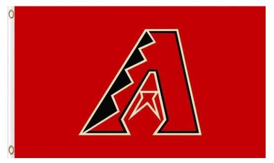 Arizona Diamondbacks Red flag 3X5Ft Banner USA Polyester with Brass Grommets by flagsjustdoit