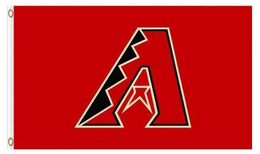 Arizona Diamondbacks Red flag 3X5Ft Banner USA Polyester with Brass Grommets by flagsjustdoit