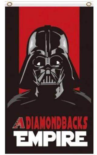 Arizona Diamondbacks Star Wars Darth Vader Empire flag 3X5Ft Banner Polyester with Brass Grommets by flagsjustdoit