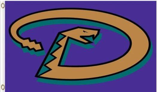Arizona Diamondbacks Team Blue flag 3X5Ft Banner USA Polyester with Brass Grommets by flagsjustdoit