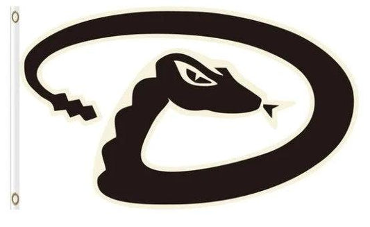 Arizona Diamondbacks Team White flag 3X5Ft Banner USA Polyester with Brass Grommets by flagsjustdoit