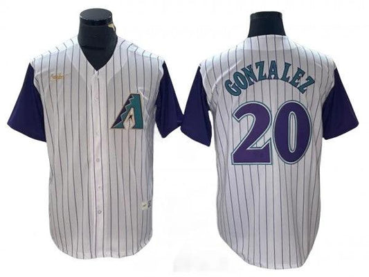 Arizona Diamondbacks #20 Luis Gonzalez White Cooperstown Collection Jersey by My Store