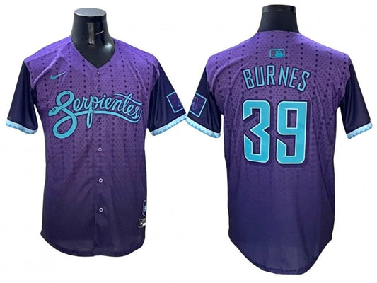 Arizona Diamondbacks #39 Corbin Burnes 2025 City Connect Limited Jersey Purple by My Store