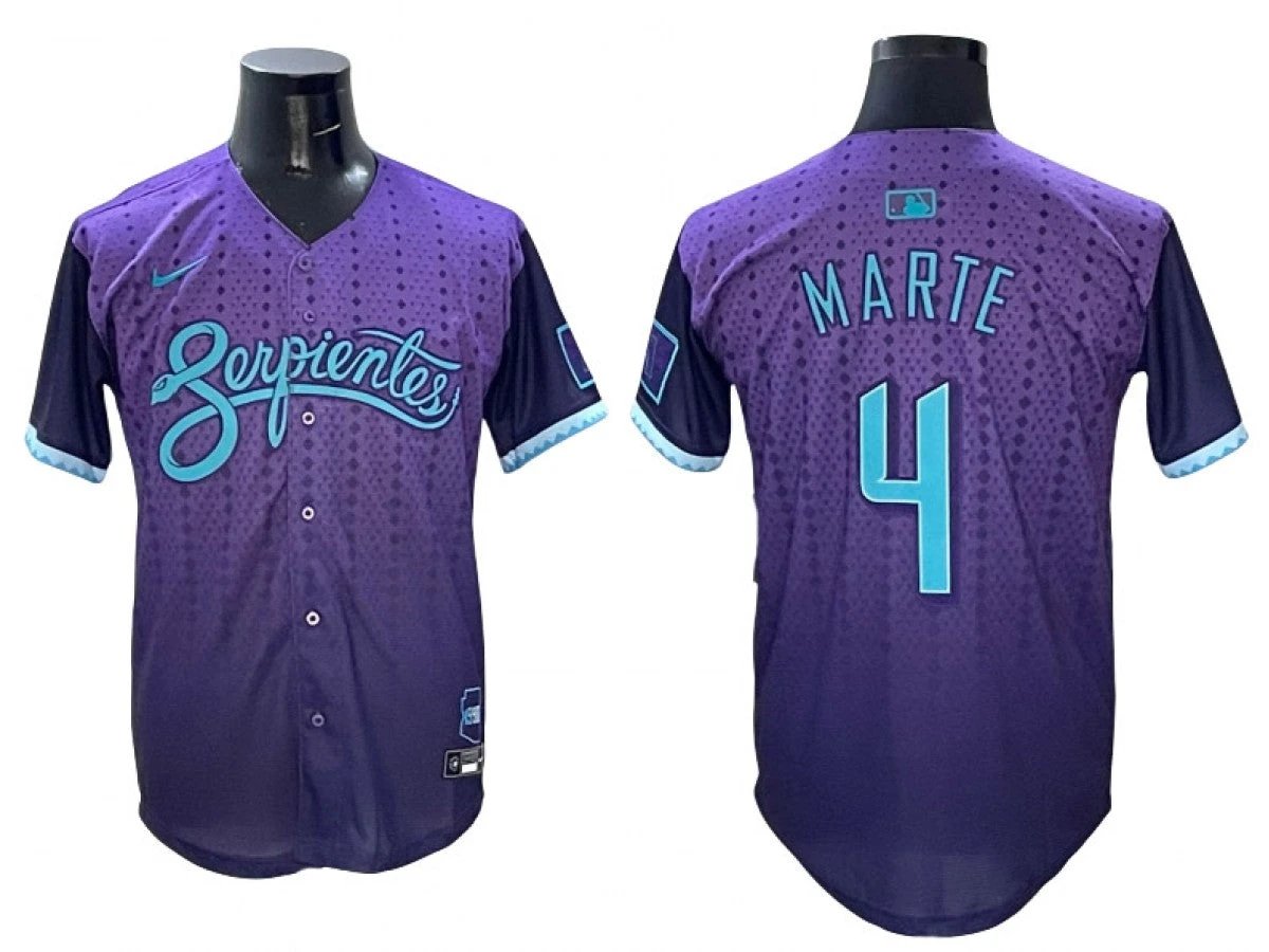 Arizona Diamondbacks #4 Ketel Marte 2025 City Connect Limited Jersey Purple by My Store
