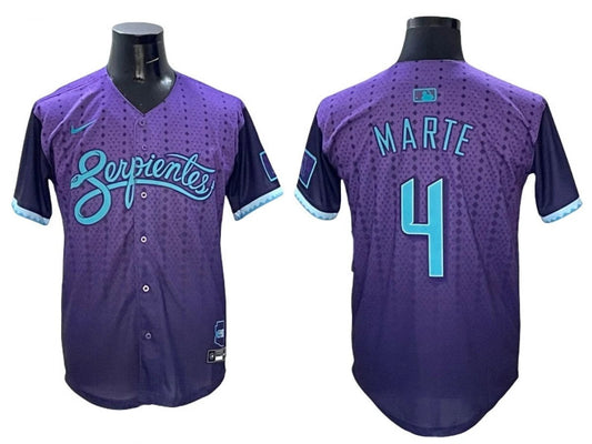 Arizona Diamondbacks #4 Ketel Marte 2025 City Connect Limited Jersey Purple by My Store
