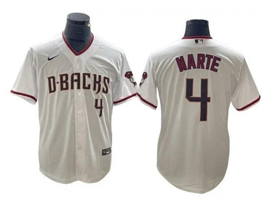 Arizona Diamondbacks #4 Ketel Marte White Cool Base Jersey by My Store