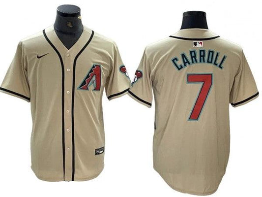 Arizona Diamondbacks #7 Corbin Carroll Cream 2024 Cool Base Jersey by My Store