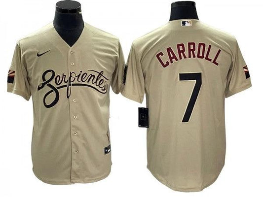 Arizona Diamondbacks #7 Corbin Carroll Sand City Connect Cool Base Jersey by My Store
