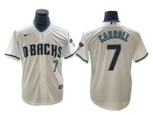Arizona Diamondbacks #7 Corbin Carroll White Cool Base Jersey by My Store