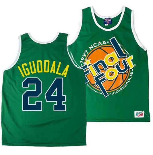Arizona Wildcats Andre Iguodala Jersey #24 1997 NCAA Champions Final Four Green by My store basketball