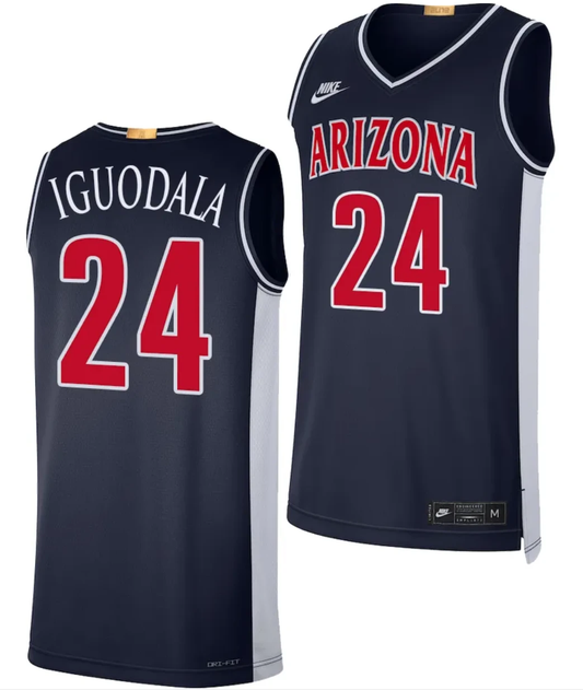 Arizona Wildcats Andre Iguodala Jersey #24 Limited Retro Basketball 2023-24 Navy by My store basketball