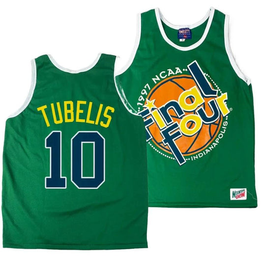 Arizona Wildcats Azuolas Tubelis Jersey #10 1997 NCAA Champions Final Four Green by My store basketball