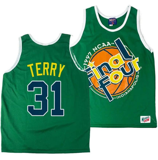 Arizona Wildcats Jason Terry Jersey #31 1997 NCAA Champions Final Four Green by My store basketball