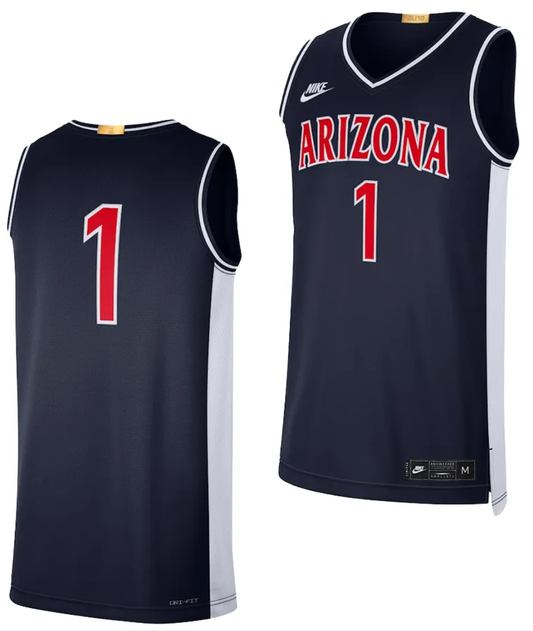 Arizona Wildcats Jersey #1 Limited Retro Basketball 2023-24 Navy by My store basketball