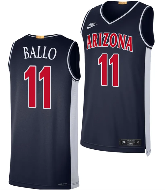 Arizona Wildcats Oumar Ballo Jersey #11 Limited Retro Basketball 2023-24 Navy by My store basketball