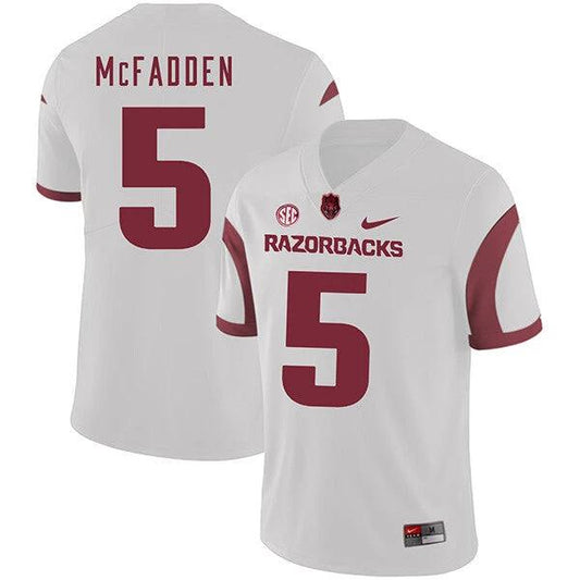 Arkansas Razorbacks #5 Darren McFadden College Football Jersey White by My Store