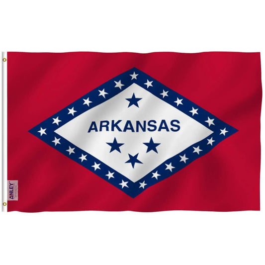 Arkansas State Polyester Flag - Arkansas AR Flag Polyester with Brass Grommets 3X5Ft Banner USA by flagsjustdoit