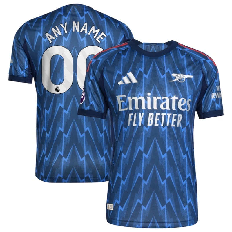 Arsenal 2025-26 Away Customize Jersey – Blue by Soccer Jersey