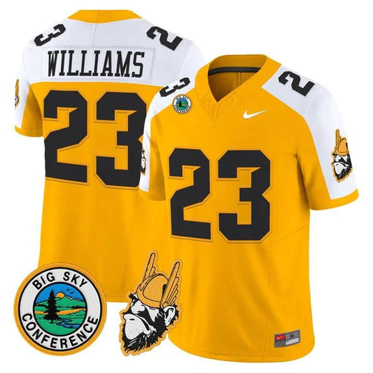Art Williams Jersey #23 Idaho Vandals 1975 Throwback Limited Stitched Gold Alter by My Store NCAA Football Jerseys