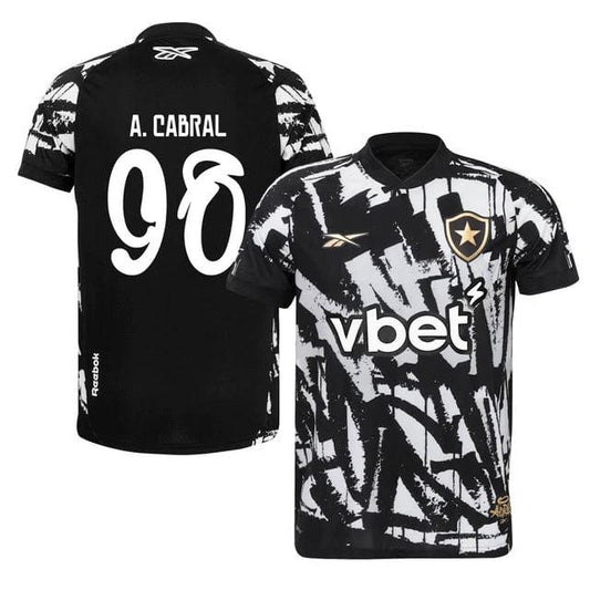 Arthur Cabral #98 Botafogo 2025-26 Fourth Jersey – Black by Soccer Jersey