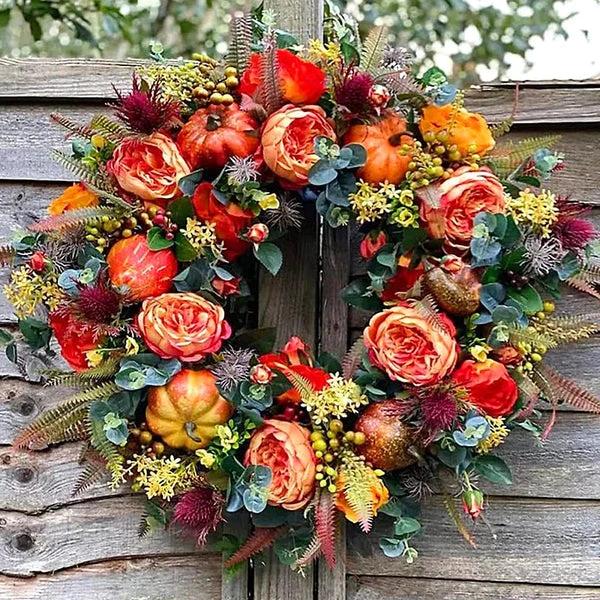 EverNest - Artificial Flower Wreath Unique Outdoor Decoration Bowlift by Bowlift