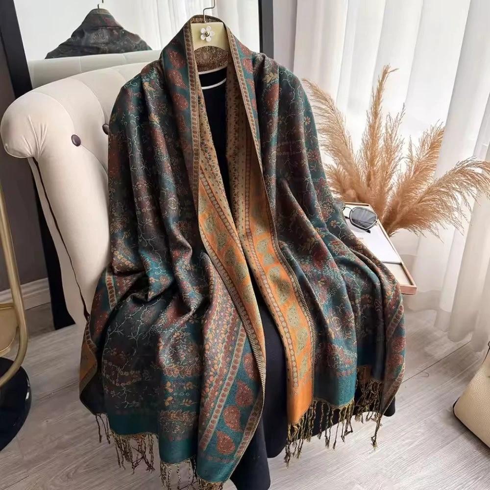 Artisan Boho Bloom Shawl Scarf by Casa & Beyond