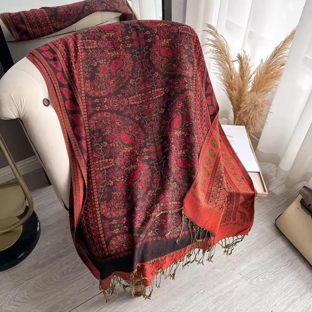 Artisan Boho Bloom Shawl Scarf by Casa & Beyond