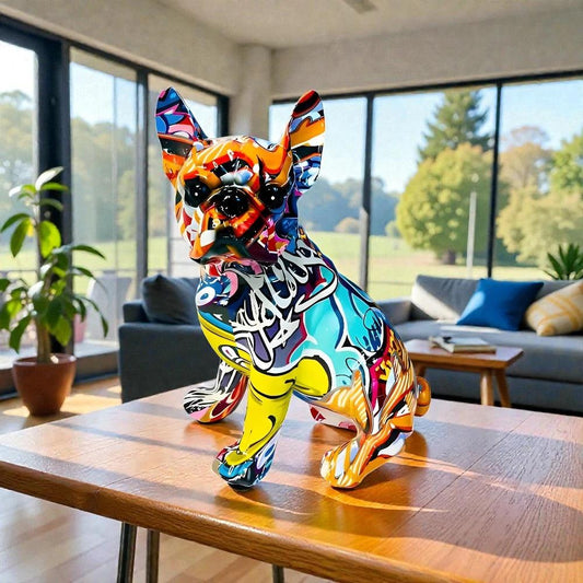 Artistic Bulldog Graffiti Figurine by Casa & Beyond