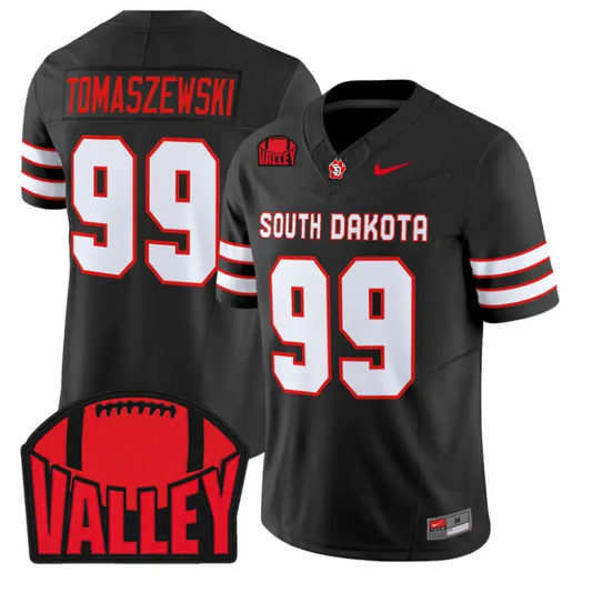 Asher Tomaszewski Jersey #99 South Dakota 2026 Vapor Limited Stitched by My Store NCAA Football Jerseys