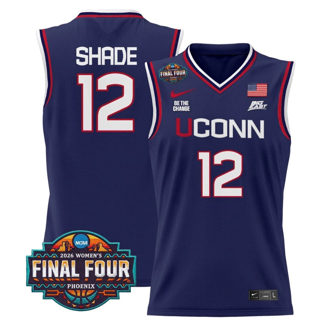 Ashlynn Shade Jersey #12 UConn Huskies 2026 Final Four Stitched Navy by My store basketball