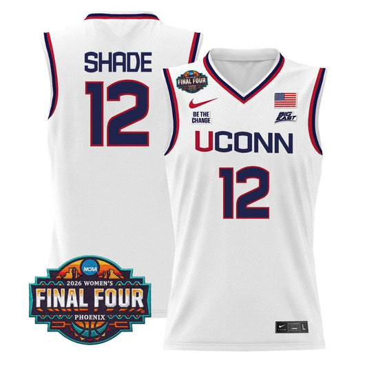 Ashlynn Shade Jersey #12 UConn Huskies 2026 Final Four Stitched White by My store basketball