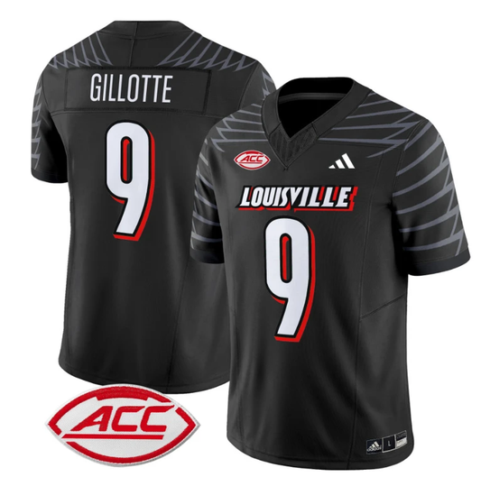 Ashton Gillotte Jersey #9 Louisville Cardinals Vapor Football Stitched Black by My Store