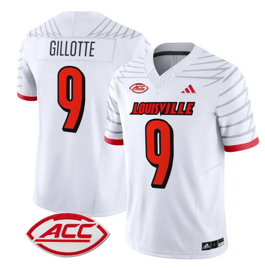 Ashton Gillotte Jersey #9 Louisville Cardinals Vapor Football Stitched White by My Store