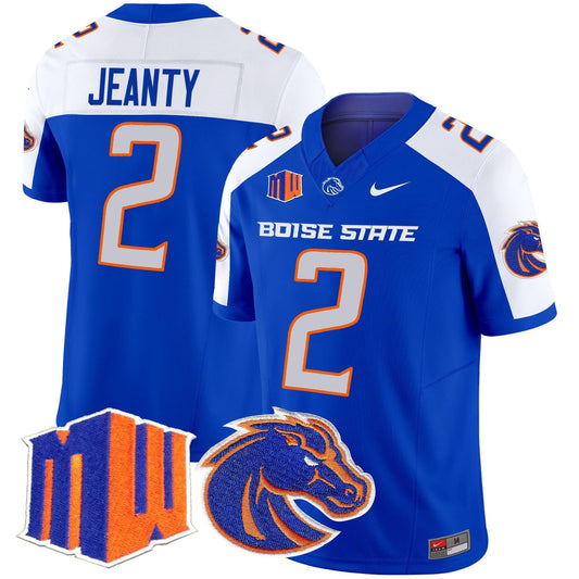 Ashton Jeanty Jersey #2 Boise State Broncos 2025 Vapor Stitched Royal Alternate by My Store