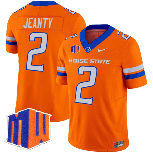 Ashton Jeanty Jersey #2 Boise State Broncos 2025 Vapor Stitched Orange by My Store