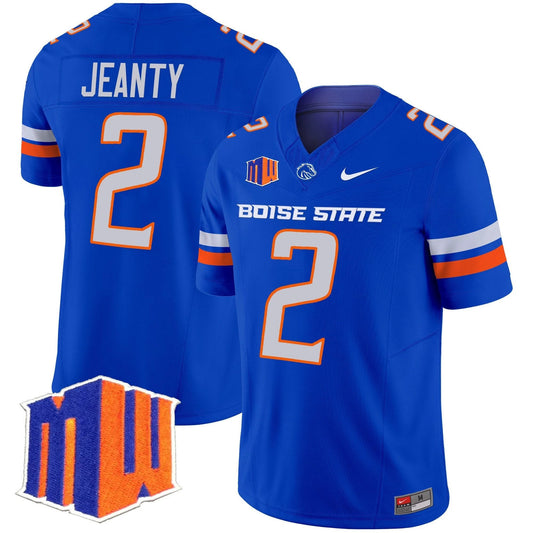 Ashton Jeanty Jersey #2 Boise State Broncos 2025 Vapor Stitched Royal by My Store
