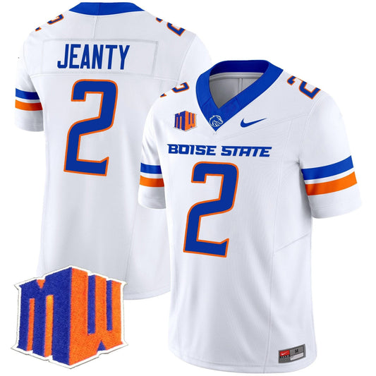 Ashton Jeanty Jersey #2 Boise State Broncos 2025 Vapor Stitched White by My Store